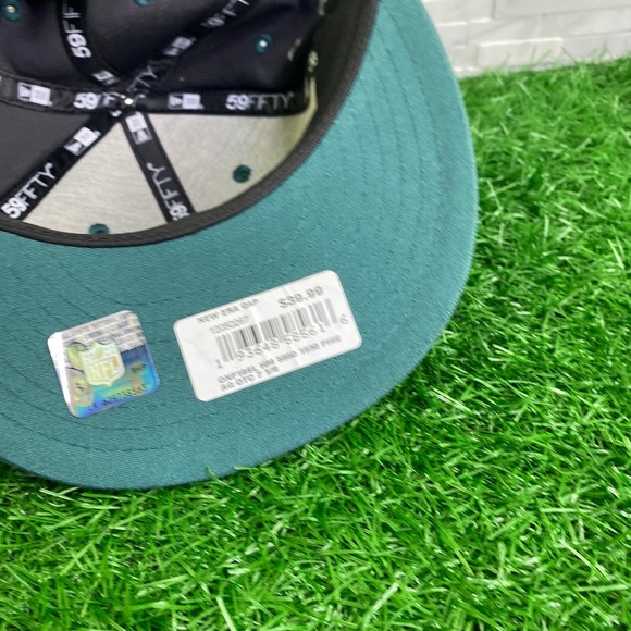 NEW ERA PHILADELPHIA EAGLES HOME ONFIELD ESTABLISHED 100 YEARS FITTED HAT 7 1/8 - Picture 8 of 8